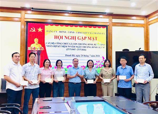 Thanh Hà gặp mặt cán bộ, công chức là con thương binh, bệnh binh nhân kỷ niệm 79 năm Ngày Thương binh - Liệt sĩ 27/7