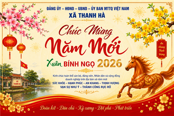 Lời chúc tết của đồng chí Chủ tịch UBND xã Thanh Hà