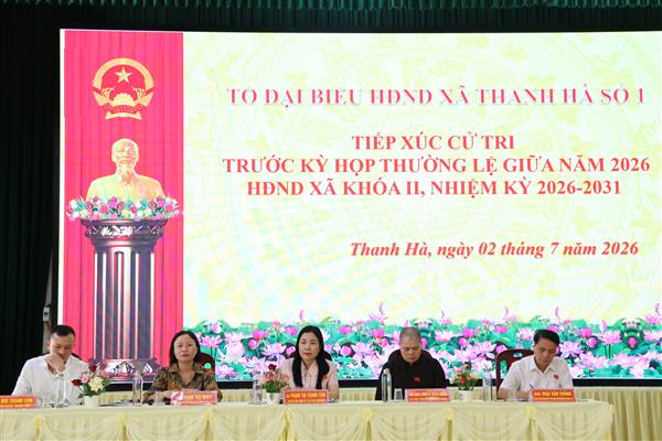 Thanh Hà tiếp xúc cử tri trước Kỳ họp thường kỳ giữa năm 2026, HĐND xã khóa II, nhiệm kỳ 2026 - 2031
