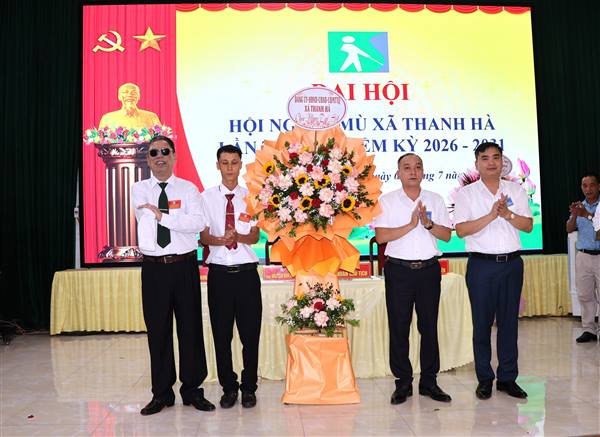 Hội Người mù xã Thanh Hà tổ chức Đại hội lần thứ I, nhiệm kỳ 2026-2031