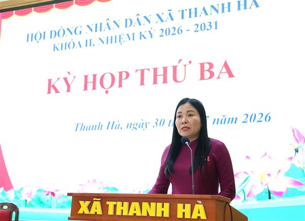 HĐND xã Thanh Hà tổ chức kỳ họp thứ 3 - HĐND xã khóa II, nhiệm kỳ 2026-2031