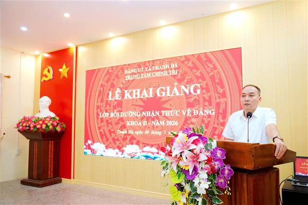 Khai giảng Lớp Bồi dưỡng nhận thức về Đảng khóa II năm 2026