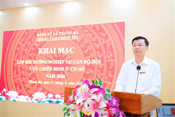 Khai mạc Lớp bồi dưỡng nghiệp vụ cán bộ Hội Cựu chiến binh ở cơ sở năm 2026