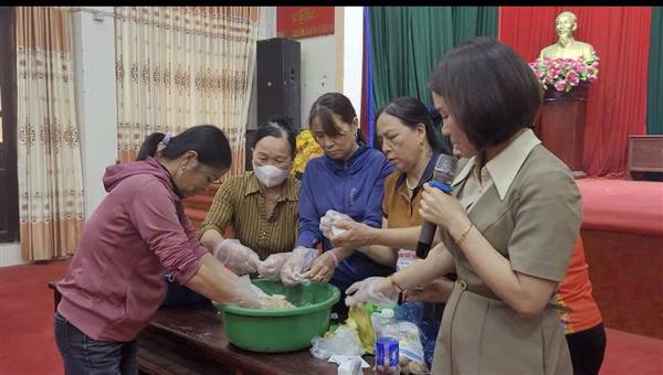 XÃ THANH MIỆN TRIỂN KHAI HOẠT ĐỘNG TYM GẮN VỚI TUYÊN TRUYỀN PHÂN LOẠI CHẤT THẢI RẮN TẠI NGUỒN