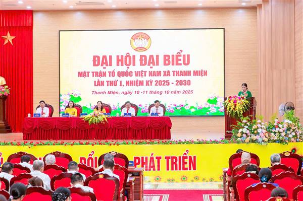 ĐẠI HỘI ĐẠI BIỂU MẶT TRẬN TỔ QUỐC VIỆT NAM XÃ THANH MIỆN LẦN THỨ I, NHIỆM KỲ 2025 – 2030 THÀNH CÔNG TỐT ĐẸP