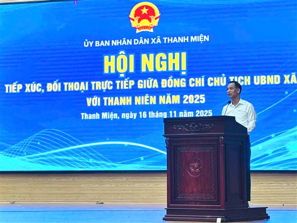 Thanh Miện tổ chức hội nghị tiếp xúc, đối thoại giữa Chủ tịch UBND xã và thanh niên năm 2025