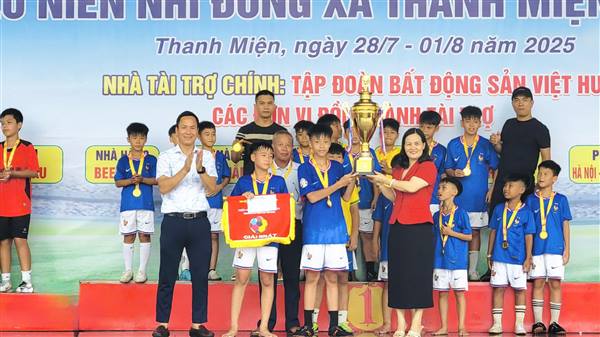 BẾ MẠC GIẢI BÓNG ĐÁ THIẾU NIÊN – NHI ĐỒNG XÃ THANH MIỆN NĂM 2025