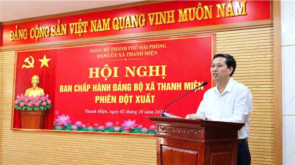 Ban Chấp hành Đảng bộ xã Thanh Miện tổ chức hội nghị phiên đột xuất