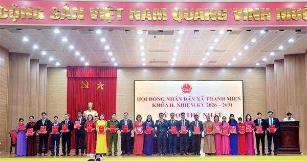 Thanh Miện tổ chức thành công Kỳ họp thứ nhất HĐND xã khóa II, nhiệm kỳ 2026-2031