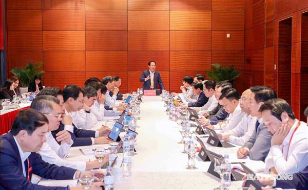 Đoàn đại biểu Đảng bộ thành phố Hải Phòng thảo luận các Văn kiện Đại hội