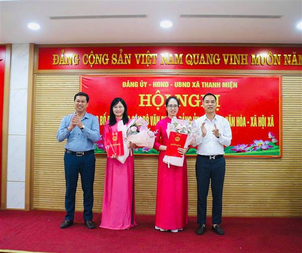 Xã Thanh Miện công bố quyết định tiếp nhận và bổ nhiệm cán bộ