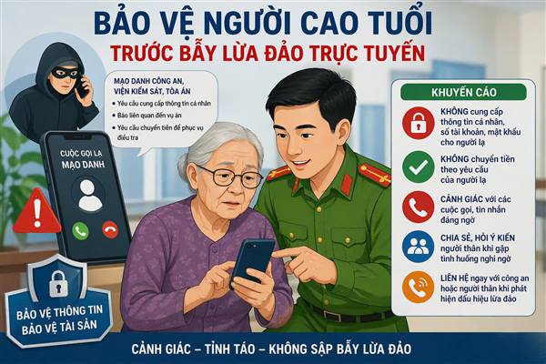 Bảo vệ người cao tuổi trước chiêu trò lừa đảo trực tuyến