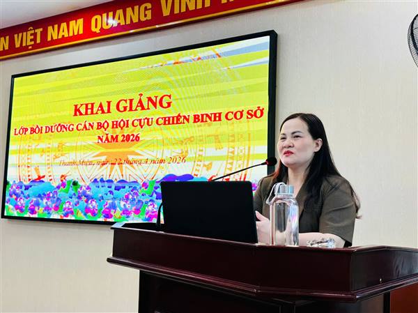 Thanh Miện khai giảng lớp bồi dưỡng cán bộ Hội Cựu Chiến binh cơ sở năm 2026