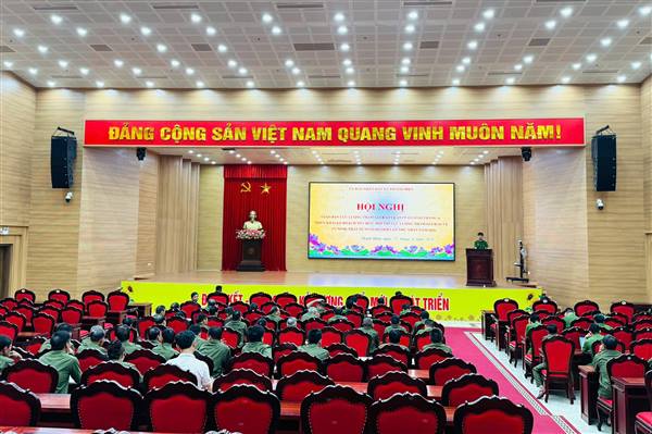 Công an xã Thanh Miện tổ chức hội nghị giao ban tháng 4 năm 2026 