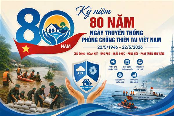 Kỷ niệm 80 năm Ngày truyền thống Phòng, chống thiên tai Việt Nam năm 2026