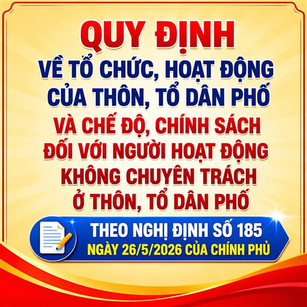 Tiêu chuẩn của thôn, tổ dân số theo nghị định mới