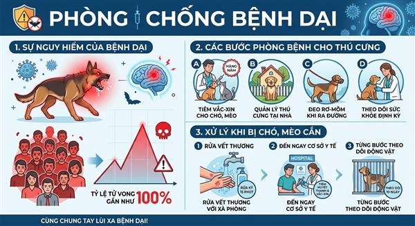 Chung tay phòng, chống bệnh dại