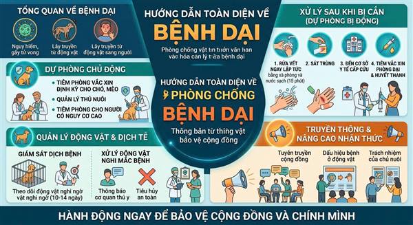 Nâng cao ý thức phòng, chống bệnh dại