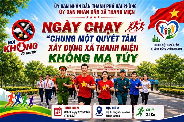 Thanh Miện tổ chức ngày chạy “Chung một quyết tâm – xây dựng xã Thanh Miện không ma túy” 