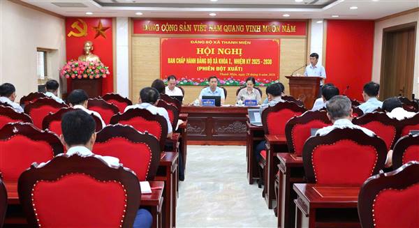 Đảng ủy xã Thanh Miện tổ chức hội nghị Ban Chấp hành Đảng bộ xã phiên đột xuất