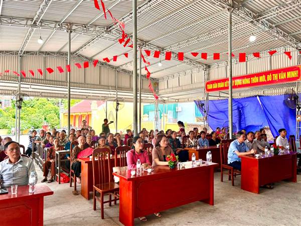 Thôn Cao Hoà tổ chức Lễ công bố Quyết định thành lập thôn sau sáp nhập