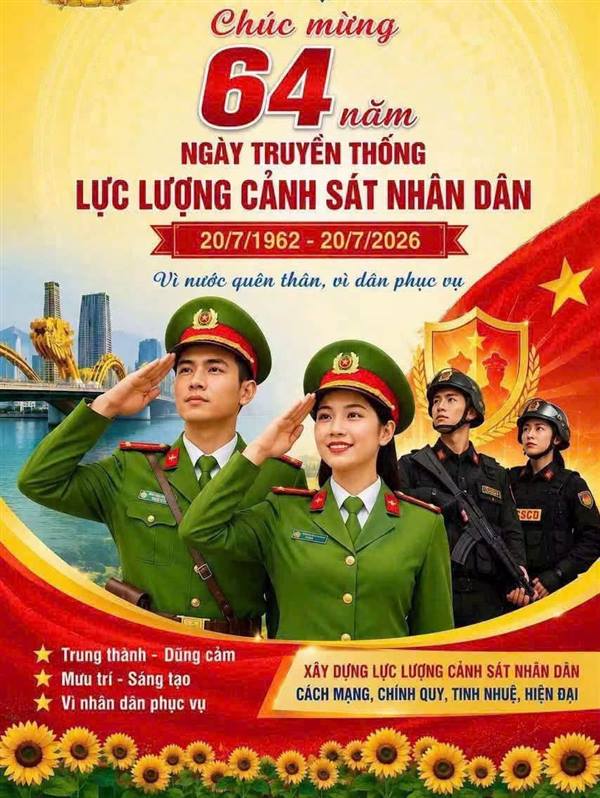 Kỷ niệm 64 năm ngày truyền thống lực lượng Cảnh sát nhân dân việt nam (20/7/1962 – 20/7/2026)