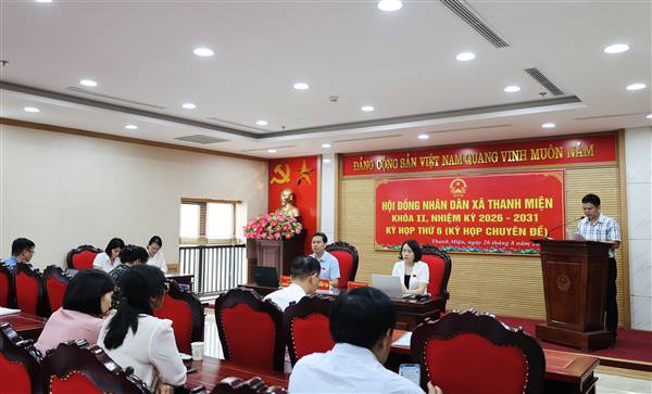 Kỳ họp thứ 6 Hội đồng nhân dân xã Thanh Miện khóa II thông qua 2 nghị quyết quan trọng