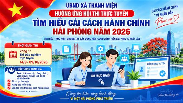 Tích cực hưởng ứng Hội thi trực tuyến tìm hiểu công tác Cải cách hành chính thành phố Hải Phòng năm 2026