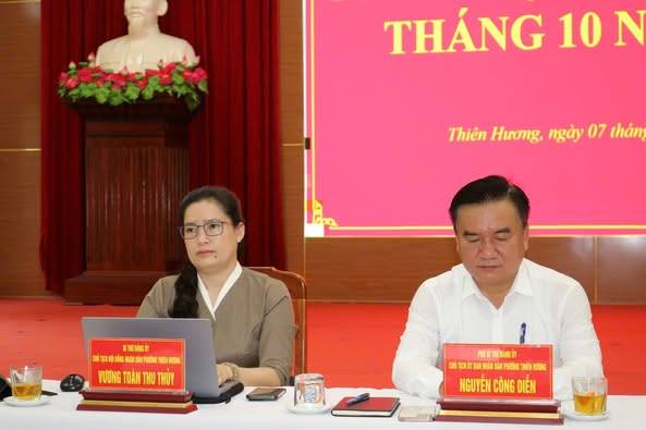 UBND phường Thiên Hương tổ chức phiên họp thường kỳ