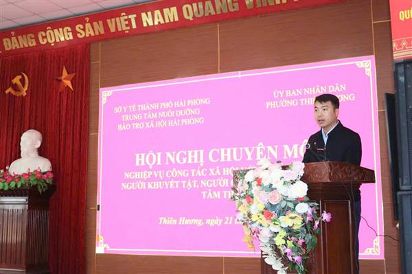 Sáng ngày 21/11/2025, Ủy ban nhân dân phường Thiên Hương phối hợp với Trung tâm Nuôi dưỡng Bảo trợ Xã hội Hải Phòng tổ chức Hội nghị truyền thông về công tác xã hội năm 2025.