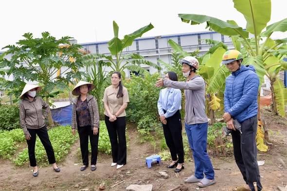 Phường Thiên Hương vận động hộ dân tại Tổ dân phố Hoàng Động 4 tự nguyện tháo dỡ công trình vi phạm đất đai.