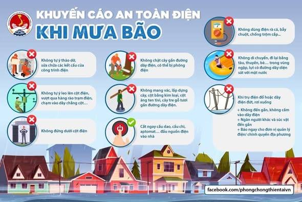 Mưa bão không chỉ gây ra gió giật mạnh và mưa lớn mà còn tiềm ẩn hàng loạt rủi ro về điện, từ chập cháy, đổ cột điện đến ngập úng gây rò rỉ dòng điện. Việc nhận diện và hiểu rõ những mối nguy hiểm do điện gây ra sẽ giúp người dân chủ động thực hiện các biện pháp phòng ngừa cần thiết, xử lý tình huống khẩn cấp một cách an toàn và kịp thời khi bão ập đến, phòng tránh các tai nạn đáng tiếc có thể xảy ra.
