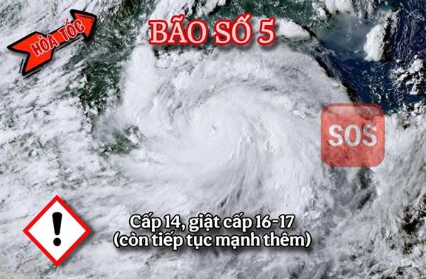 TIN BÃO HỎA TỐC: BÃO SỐ 5 VỌT CẤP - NGÀY CÀNG MẠNH
🚷 LÚC NÀY VIỆC SƠ TÁN DI TẢN RA KHỎI KHU VỰC NGUY HIỂM LÀ CẤP THIẾT
