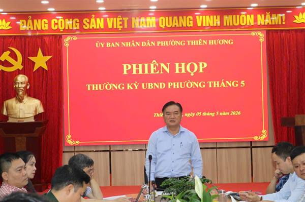 Phường Thiên Hương: Tập trung triển khai nhiệm vụ trọng tâm tháng 5/2026