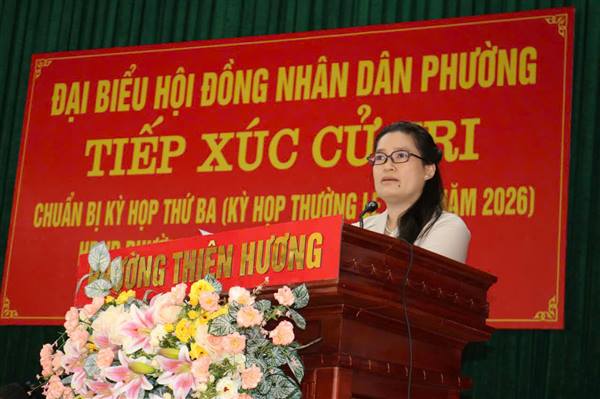 Phường Thiên Hương: Tổ chức Hội nghị tiếp xúc cử tri chuẩn bị Kỳ họp thường lệ HĐND phường khóa II