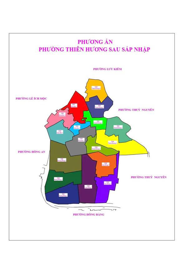 Phường Thiên Hương tổ chức thực hiện sáp nhập 26 tổ dân phố trên địa bàn thành 17 tổ dân phố