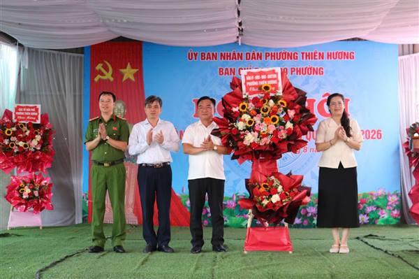 UBND PHƯỜNG THIÊN HƯƠNG TỔ CHỨC NGÀY HỘI TOÀN DÂN BẢO VỆ AN NINH TỔ QUỐC NĂM 2026 