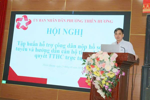 Phường Thiên Hương Tập huấn nâng cao kỹ năng xử lý và nộp hồ sơ dịch vụ công trực tuyến