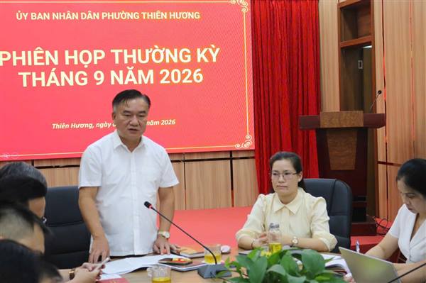 Phường Thiên Hương tổ chức Phiên họp thường kỳ tháng 9 năm 2026