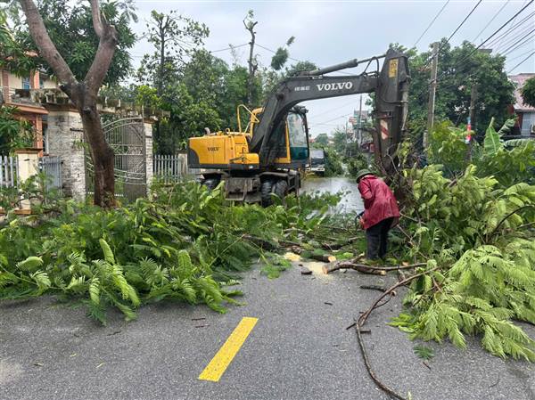 Xã Thượng Hồng chủ động ứng phó với bão số 3