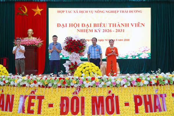 Đại hội đại biểu thành viên HTX dịch vụ nông nghiệp Thái Dương nhiệm kỳ 2026 - 2031