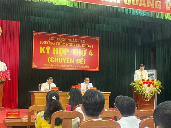 Hội đồng nhân dân phường Thủy Nguyên tổ chức Kỳ họp thứ 4, HĐND khóa I, nhiệm kỳ 2021-2026