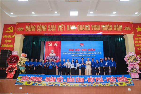 Đại hội đại biểu Đoàn TNCS Hồ Chí Minh xã Tiên Lãng lần thứ I, nhiệm kỳ 2025 - 2030 thành công tốt đẹp