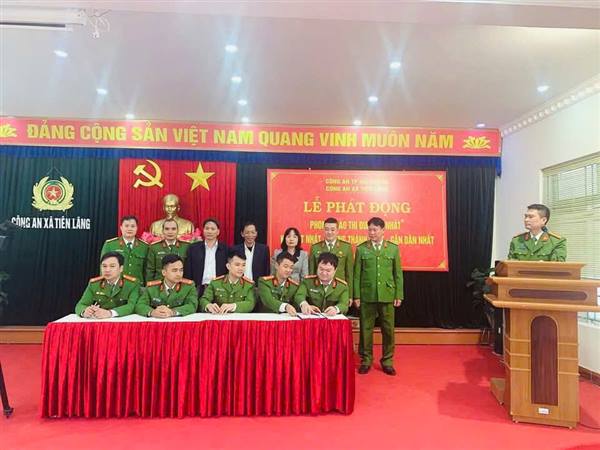 CÔNG AN XÃ TIÊN LÃNG PHÁT ĐỘNG PHONG TRÀO THI ĐUA “BA NHẤT”