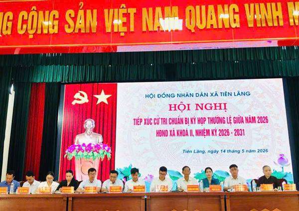HĐND XÃ TIÊN LÃNG TỔ CHỨC HỘI NGHỊ TIẾP XÚC CỬ TRI CHUẨN BỊ KỲ HỌP THƯỜNG LỆ GIỮA NĂM 2026 