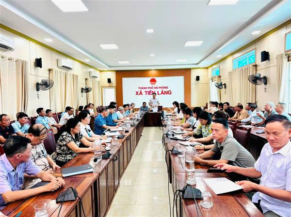 UBND XÃ TIÊN LÃNG TỔ CHỨC HỘI NGHỊ KIỂM ĐIỂM, ĐÁNH GIÁ KẾT QUẢ THỰC HIỆN NHIỆM VỤ PHÁT TRIỂN KINH TẾ - XÃ HỘI, QUỐC PHÒNG - AN NINH 6 THÁNG ĐẦU NĂM 	