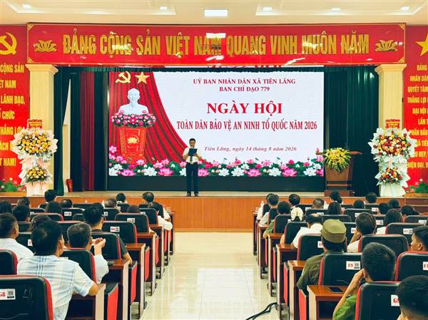 XÃ TIÊN LÃNG TỔ CHỨC NGÀY HỘI TOÀN DÂN BẢO VỆ AN NINH TỔ QUỐC NĂM 2026