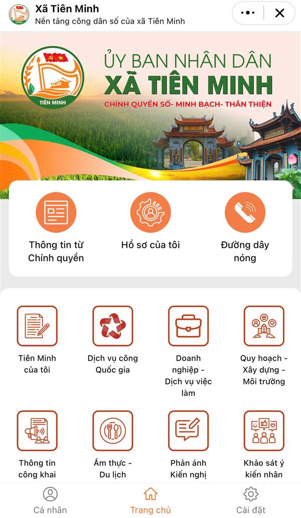 Xã Tiên Minh - Chuyển đổi số nhanh hơn, hiệu quả hơn, gần dân hơn