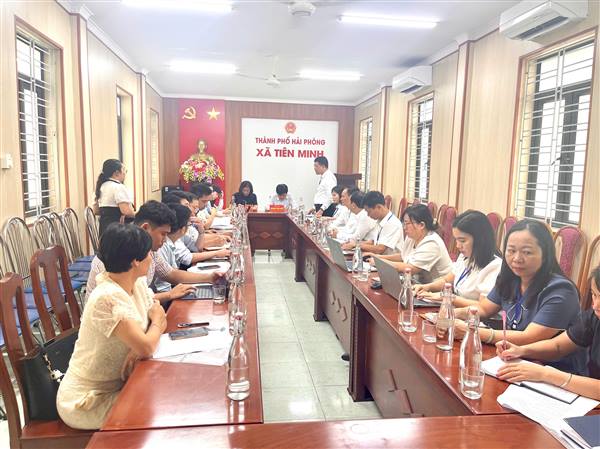 Đoàn kiểm tra công tác cải cách hành chính nhà nước trên địa bàn thành phố Hải Phòng năm 2025 kiểm tra tại xã Tiên Minh