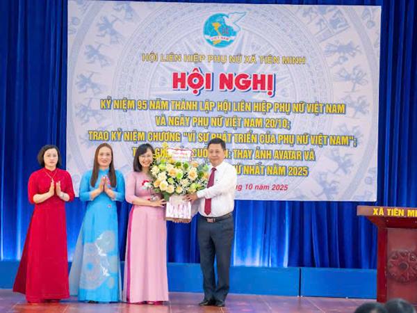 Hội Liên hiệp Phụ nữ xã Tiên Minh tổ chức Kỷ niệm 95 năm Ngày thành lập Hội Liên hiệp Phụ nữ Việt Nam 